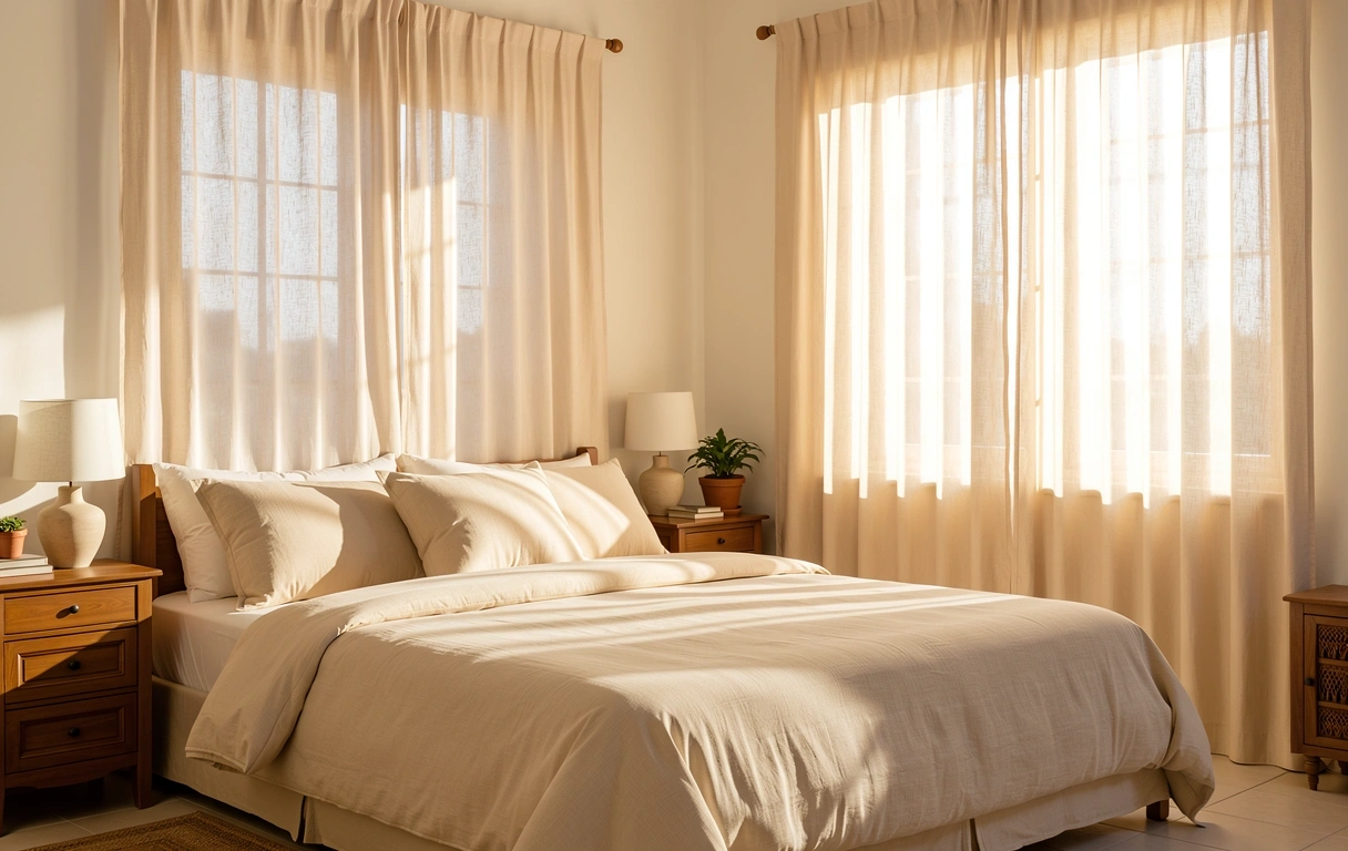 Habitación serena al amanecer